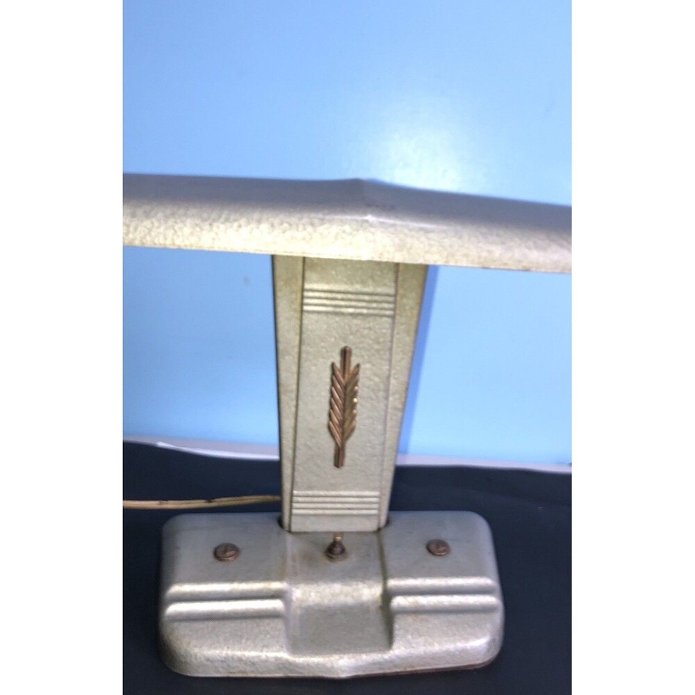 Vtg Desk Lamp Moe Bros Light airplane Wing Metal Working Art Deco